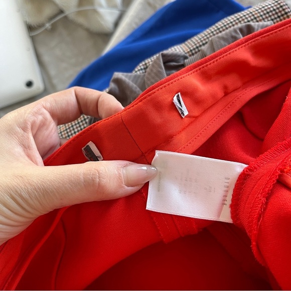 Dion Lee Bright Red Slim Leg Business Pants Trousers Size 2 - Picture 5 of 6